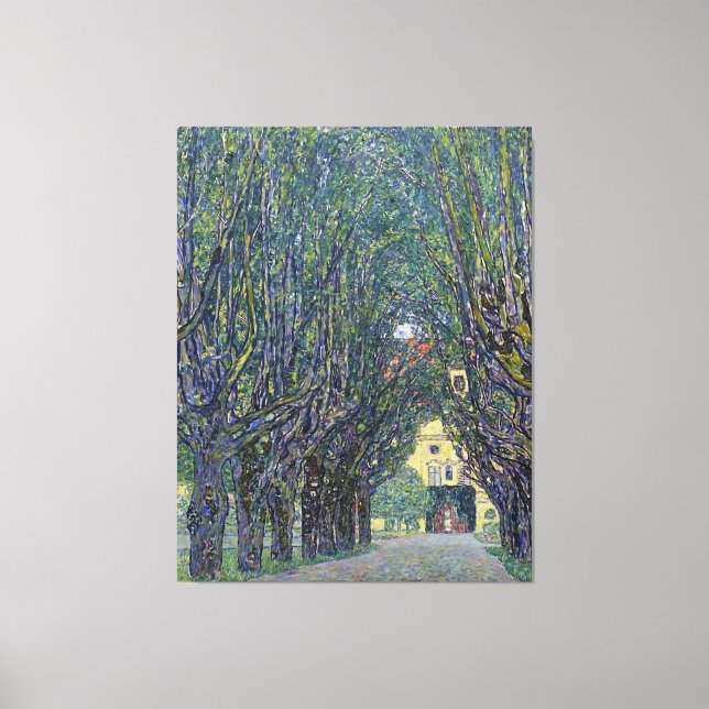 Impressão Em Tela Allee de Gustav Klimt na pintura de Schloss Kammer (Frente)