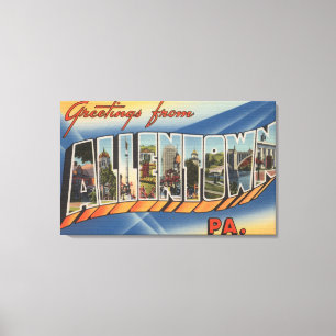 Impressão Em Tela Allentown, Pensilvânia - grandes cenas da letra