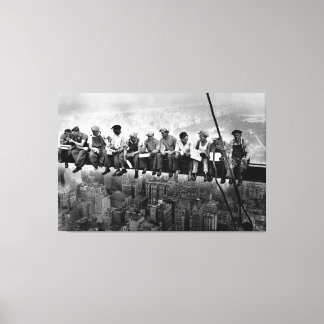 Impressão Em Tela Almoço Por Cima De Um Arranha-Céu 1932 Ironários N