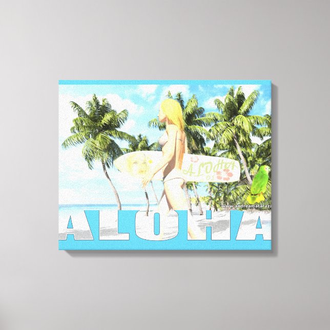 Impressão Em Tela Aloha 01 (Frente)