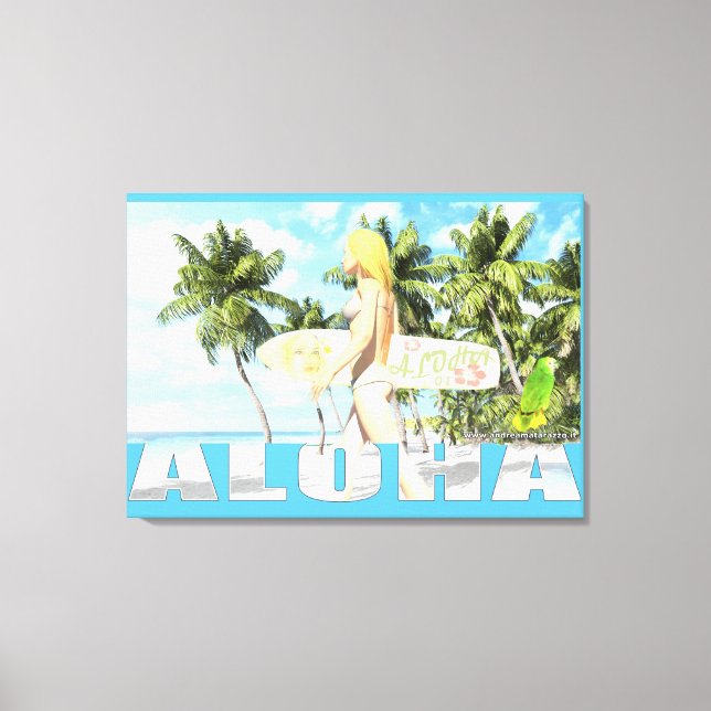 Impressão Em Tela Aloha 01 (Frente)