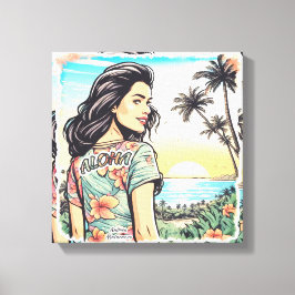 Impressão Em Tela Aloha Girl
