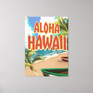 Impressão Em Tela Aloha poster de viagens de Havaí