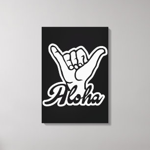 Impressão Em Tela Aloha Shaka Hand, sinal de Hang Loose