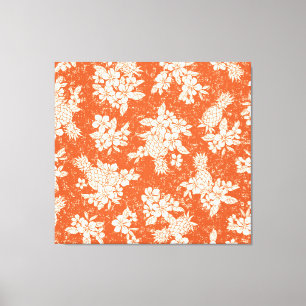 Impressão Em Tela Aloha Spirit: Hibiscus-Pineapple Harmony.