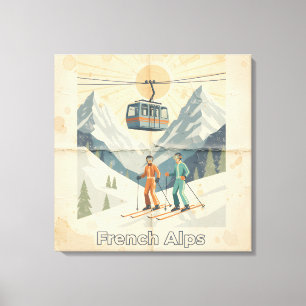 Impressão Em Tela Alpes Franceses Vintage