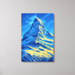 Impressão Em Tela Alpes Suíços Matterhorn