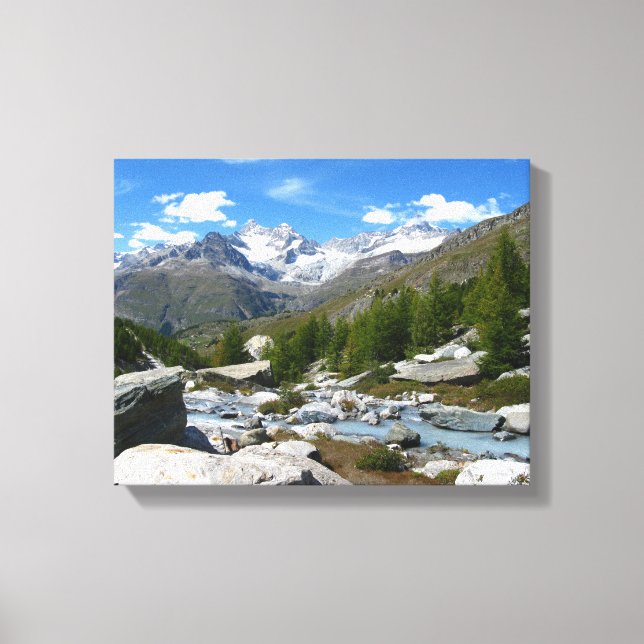Impressão Em Tela Alpes Valais (Frente)