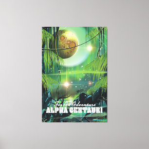 Impressão Em Tela Alpha Centauri retro swamp sci-fi poster