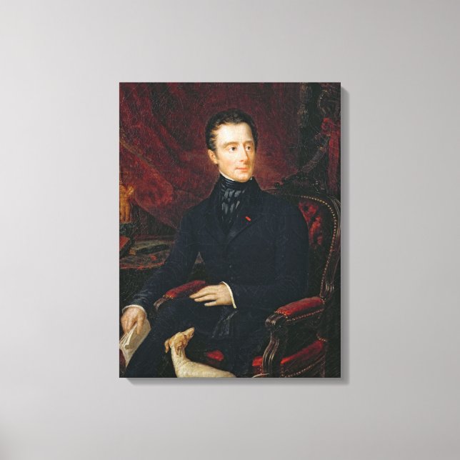 Impressão Em Tela Alphonse de Lamartine (Frente)