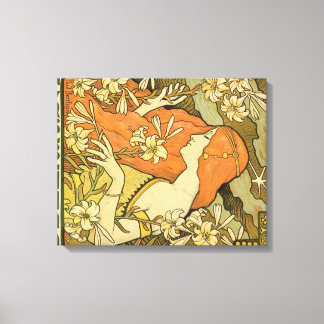 Impressão Em Tela Alphonse Mucha Art Deco