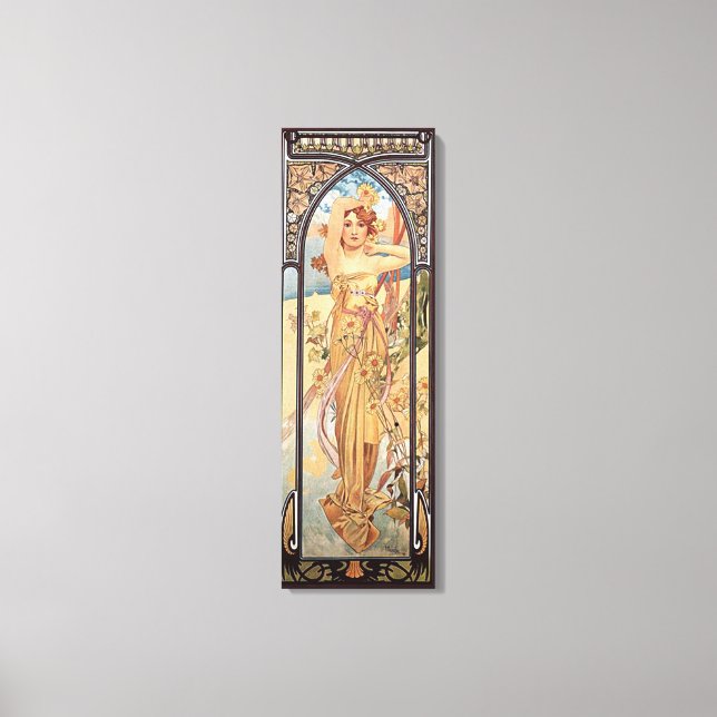 Impressão Em Tela Alphonse Mucha, Brilho do Dia (Frente)
