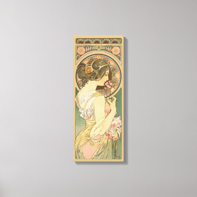 Impressão Em Tela Alphonse Mucha Primrose CC0640 (Frente)