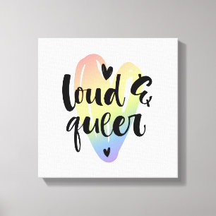 Impressão Em Tela Alto e superior Coração de Aquarela