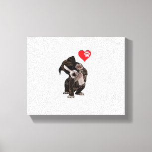 Impressão Em Tela Altos Cinco Bulldog Pup Eu Adoro Boxer Dog Lover