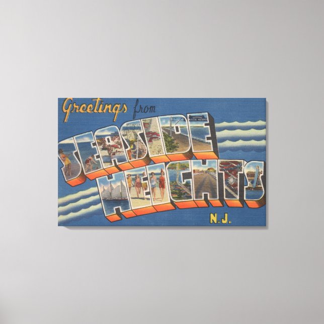 Impressão Em Tela Alturas Costeiras, Nova Jersey - Cena Grande (Frente)