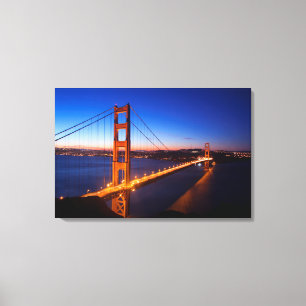 Impressão Em Tela Alvorecer sobre a ponte de San Francisco e de