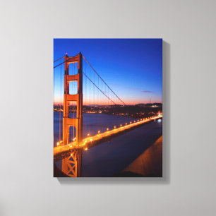 Impressão Em Tela Alvorecer sobre a ponte de San Francisco e de