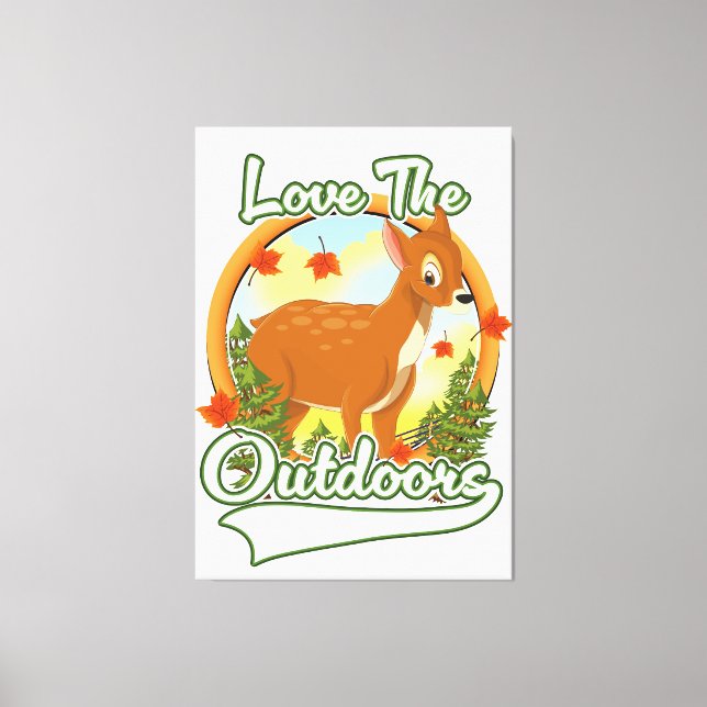 Impressão Em Tela Ama o Ar Livre (Frente)