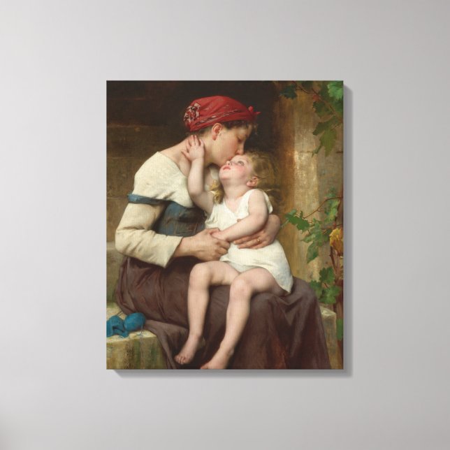 Impressão Em Tela Amando a Mãe com seu Filho Adorável (Perrault) (Frente)