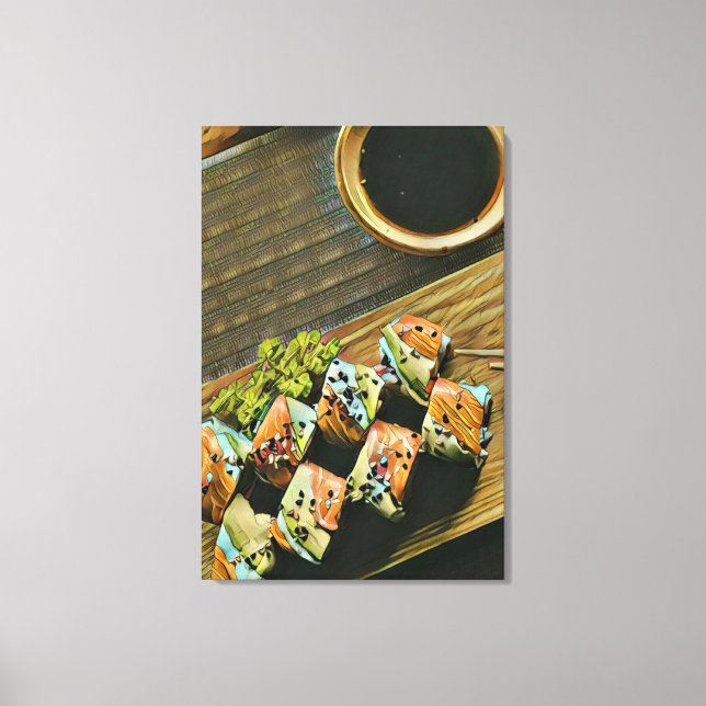 Impressão Em Tela Amante de sushi da comida asiática (Frente)