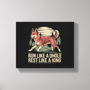 Impressão Em Tela Amante do Dhole Vida Selvagem Canídeo Cão Selvagem