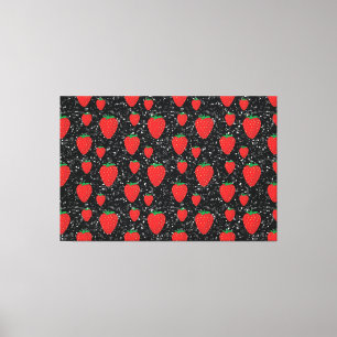 Impressão Em Tela Amantes de Frutas Vermelhas Morango Elegantes