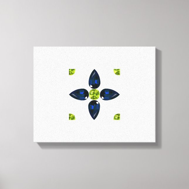 Impressão Em Tela Amarelo-Azul (Frente)