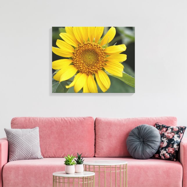 Impressão Em Tela Amarelo sunny bonito Girassol 20" x 16" (Insitu(Sala de estar))