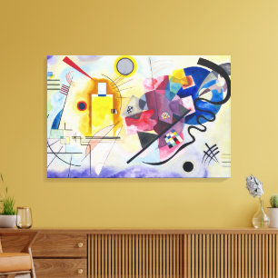 Impressão Em Tela Amarelo-Vermelho-Azul Kandinsky