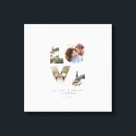 Impressão Em Tela Ame 4 foto-moderno presente personalizado mínimo<br><div class="desc">Ame 4 fotos simples e minimamente personalizadas aniversário,  casamento,  aniversário ou presente de Natal para aquele que você ama.</div>