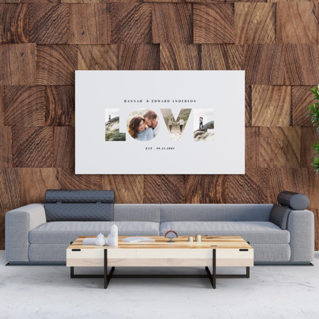 Impressão Em Tela Ame 4 foto-moderno presente personalizado mínimo (Criador carregado)