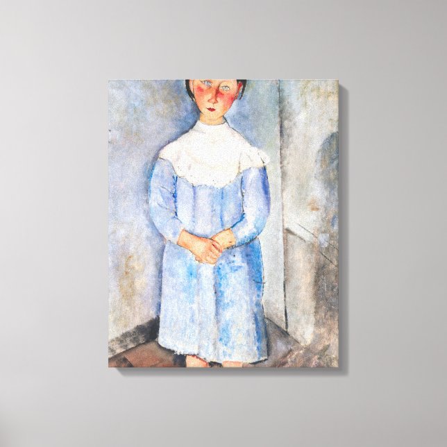 Impressão Em Tela Amedeo Modigliani - Menina de Azul (Frente)