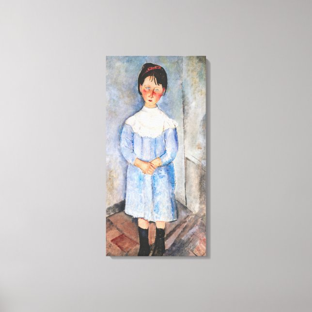 Impressão Em Tela Amedeo Modigliani - Menina de Azul (Frente)
