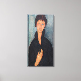 Impressão Em Tela Amedeo Modigliani - Mulher com Olhos Azuis