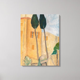 Impressão Em Tela Amedeo Modigliani - Prensas e Casas em Cagnes