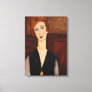 Impressão Em Tela Amedeo Modigliani - Retrato de uma Mulher