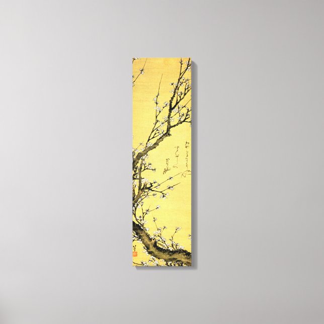 Impressão Em Tela Ameixa de flores por Hokusai (Frente)