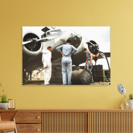 Impressão Em Tela Amelia Earhart Lockheed Modelo 10 Electra 1937 Rem