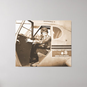 Impressão Em Tela Amelia piloto Earhart 1936