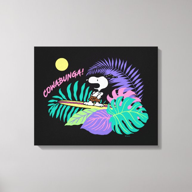 Impressão Em Tela Amendoins | Cowabunga Snoopy (Frente)