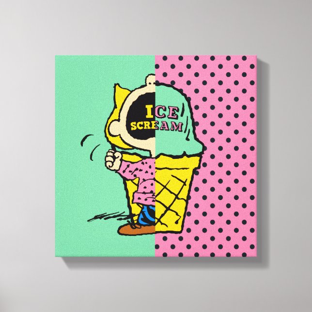 Impressão Em Tela Amendoins | Meia e meia Sorvete Sally (Frente)