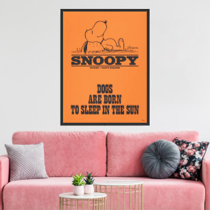 Impressão Em Tela Amendoins Snoopy Dormindo no Sol