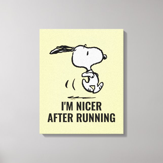 Impressão Em Tela Amendoins | Snoopy Running (Frente)