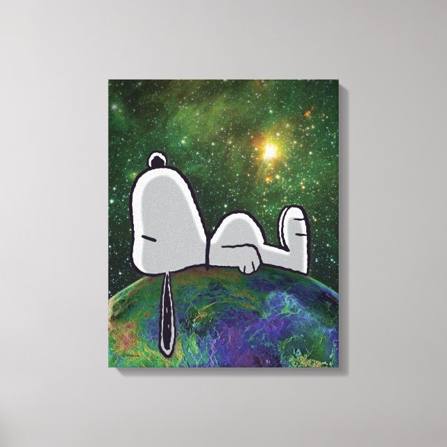 Impressão Em Tela Amendoins | Snoopy Spacout (Frente)