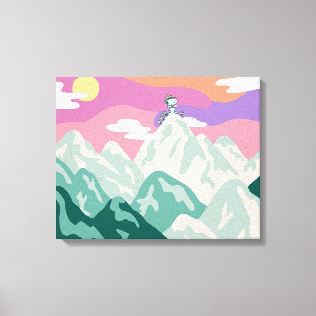 Impressão Em Tela Amendoins | Snoopy & Troop Caminhando a Montanha (Frente)