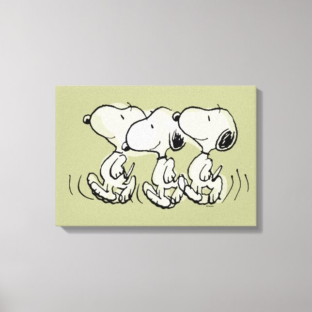 Impressão Em Tela Amendoins | Snoopy Walking Alto (Frente)