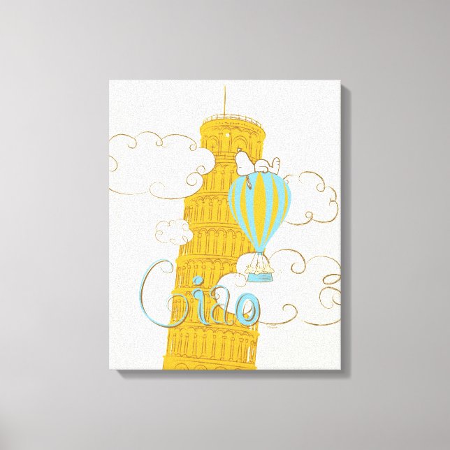 Impressão Em Tela Amendoins | Snoopy & Woodstock Ciao (Frente)