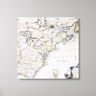 Impressão Em Tela AMÉRICA COLONIAL: MAPA, c1770