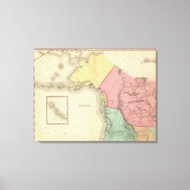 Impressão Em Tela América do Norte do Noroeste (Frente)